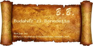 Budaházi Benedetta névjegykártya